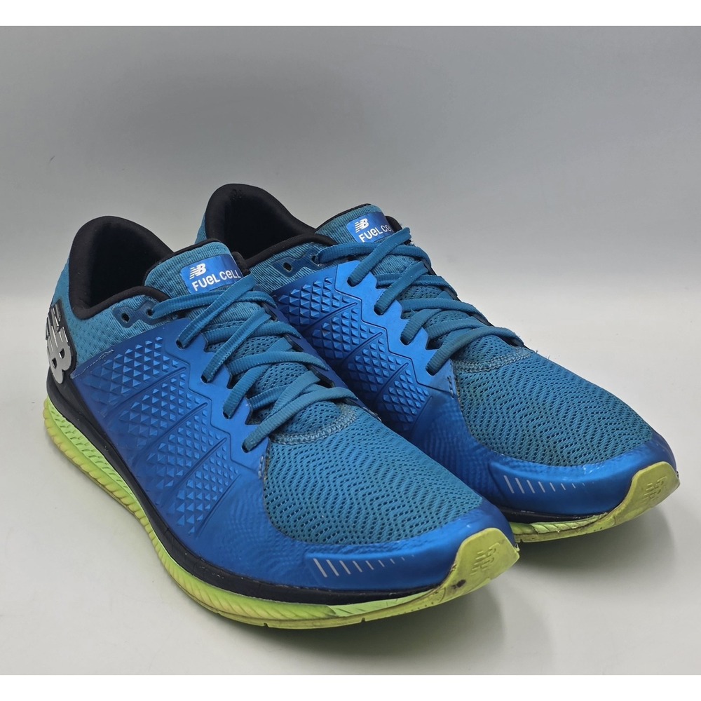 New Balance FuelCell Men's 10.5D Blue Black Green Running Athletic Shoes Sneaker